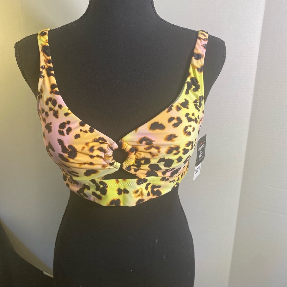 Bikini Top Women’s Size M by Bar III NWT Tie Back MSRP $48